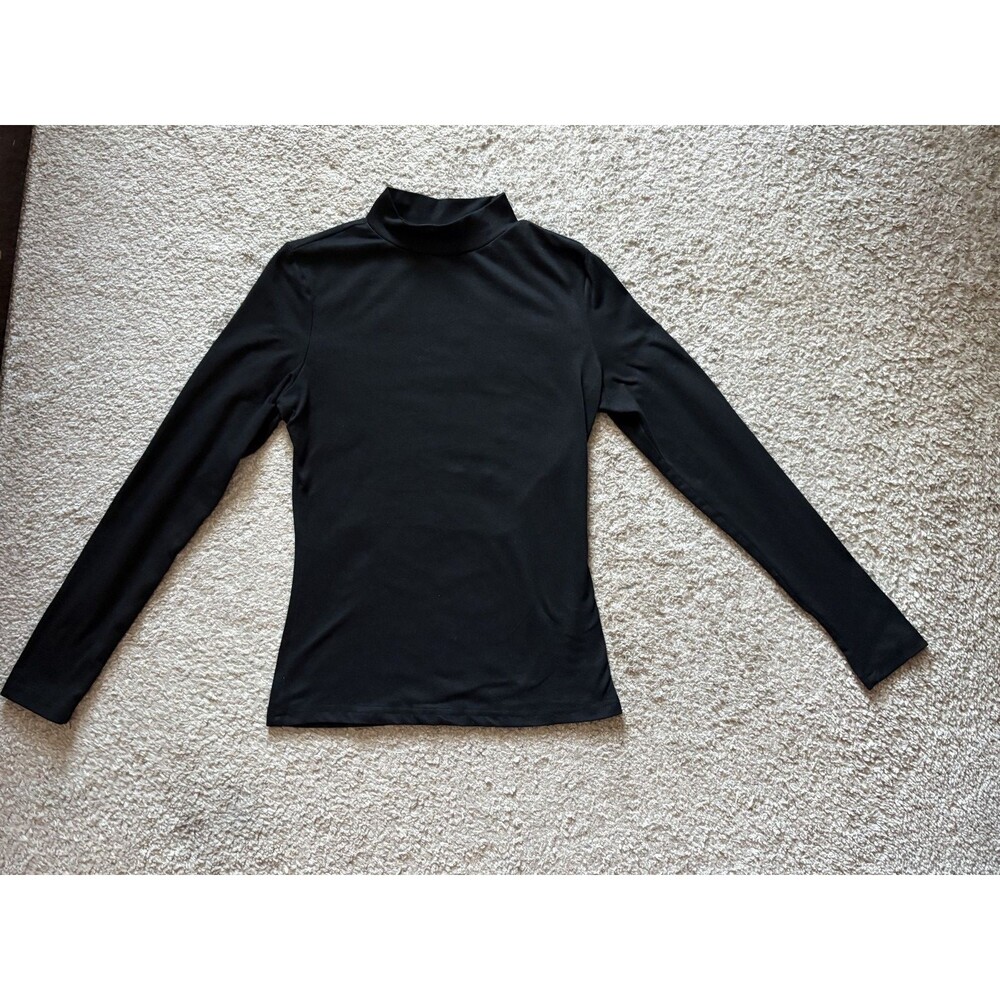 Zeagoo Black Turtleneck Top Women’s XS Long Sleeve Slim Fit Basic Layering